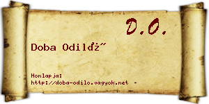 Doba Odiló névjegykártya